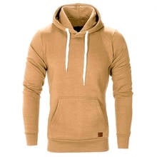 Men's hoodies autumn harajuku hoodie casual men sweatshirts Solid color pullover mens fashion jogging streetwear hoodies men 2024 - buy cheap