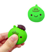 Cute Smile Steamed Bread Squishy Slow Bounce Bread Phone Straps Mini Cookies Memory Bubble Phone Lanyard Squeeze Toy Kids Gifts 2024 - buy cheap