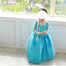 Нарядное платье Эльзы для девочек, Анна Эльза, вечерние костюм для ролевой игры, Хэллоуин, платье принцессы для девочек детское платье на день рождения детская одежда 2024 - купить недорого