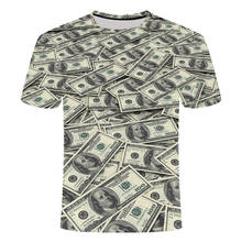 Camiseta con estampado en 3D para hombre, camisa holgada con personalidad, con cuello redondo, de talla grande 2024 - compra barato