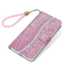 Flash Powder Glitter Flip Leather Case For Xiaomi Redmi Note 9 Pro Max 8T 8 7 Pro 7S 8A 7A 6 6A K20 Wallet Cover Shockproof Case 2024 - buy cheap