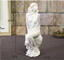Escultura de piedra arenisca blanca abstracta para decoración del hogar, adorno hecho a mano, estatua de decoración de boda, escultura de regalo 2024 - compra barato