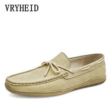 VRYHEID New Genuine Leather Men's Loafers Hot Sale Driving Shoes Fashion Casual Shoes Original Design Summer Flats Moccasins Men 2024 - buy cheap
