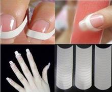 2 pacotes (96 peças) branco francês manicure tira unha arte forma franja guias etiqueta diy linha dicas novo 2024 - compre barato