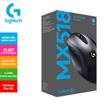 New Logitech MX518 Legendary Gaming Mouse with HERO Sensor 16K DPI Classic Fever Level Mouse Legend Reborn for Windows Mac OS 2024 - buy cheap