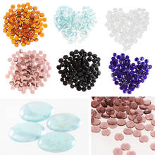 Pedras de pedras para aquário, âmbar transparente, rosa, branco, azul de oceano, preto, azul safira, 100 peças 2024 - compre barato