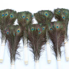 50 Pcs/Lot Natural Big Eye Peacock Feathers Length 25-80 CM Home Vase Party Decoration Plumes Feathers for Crafts Accessory 2024 - buy cheap