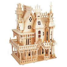 DIY Wooden 3D Castle Construction Assembly Model Art Craft Education Kids Toy 2024 - buy cheap