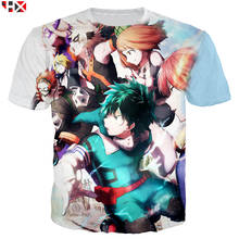 Summer 3D Print Anime My Hero Academia Casual Men T Shirt Short Sleeve Unisex Hip Hop Streetwear Tees Tops HX893 2024 - buy cheap