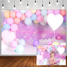 Avezano-telón de fondo para fiesta de cumpleaños, globos de macarrón para Baby Shower, nube de amor, chica, fondo brillante, fotografía de decoración de 2024 - compra barato