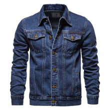 Spring Autumn Men Denim Jackets Casual Solid Color Lapel Single Breasted Jeans Jacket Men Slim Fit Cotton Outwear Jackets 5xl-M 2024 - buy cheap