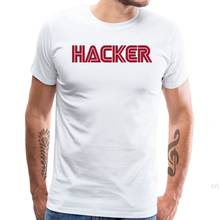 Hacker Men Tops & Tees Geek Mens Tshirt Computer Lover Shirts Custom Simple Letter Print Cotton Fabric Clothes Swag T-shirt 2024 - buy cheap