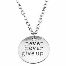 Never Give Up Barbell Dumbbel Necklace Pendant Vintage Steampunk Chain Leather Choker For Women Jewelry Hip Hop Gift Bijoux 2024 - buy cheap