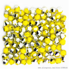 Isywaka Solid Yellow silver Color 100pcs 4mm Crystal Beads Bicone Stone Jewelry Findings Lariat Earring Glass Quartz 2024 - buy cheap