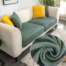Чехол для мебели жаккардовый, толстый чехол для дивана, эластичный однотонный чехол на Угловое сиденье 2024 - купить недорого