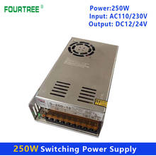 250W Switching Power Supply Light Transformer AC 110V 220V To DC 12V/20A 24V/10A Power Supply Source Adapter S-250-12V/24V 2024 - buy cheap