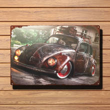 Vintage Beetle Retro tin sign Pub Bar Decoration Tin Sign Shabby Chic Home Decor Plaque wall art Man Cave 2024 - buy cheap