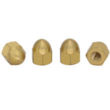 Tuercas de protección hexagonal M16 M18 M20 DIN1587, cubierta abovedada de latón bronce, nueces decorativas de cobre 2024 - compra barato