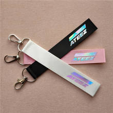 Kpop Ateez laser Lanyard keychain mobile phone hang rope Key Chains Keyring Kpop ATEEZ Pendant High quality new arrivals 2024 - buy cheap