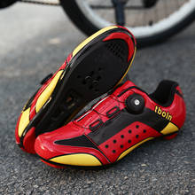 Zapatos de ciclismo ultraligeros con autosujeción, zapatillas profesionales de ciclismo de montaña, Pedal SPD, zapatillas planas para bicicleta de carretera, Unisex 2024 - compra barato
