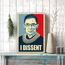 Vintage Style Notorious RBG Posters Ruth Bader Ginsburg I Dissent Canvas Painting Giclee Art Print Home Decoration 2024 - buy cheap