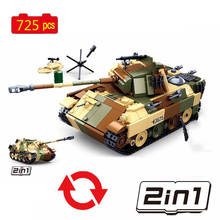 Military series WWII 2 in 1 Leopard G medium tank Weapon accessories soldiers Figures Building Blocks Bricks Toys Gifts 2024 - buy cheap