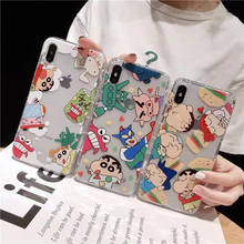 Японский милый Аниме Crayon Shinchan Ultraman чехол для телефона для iPhone 11 Pro Max X XS Max XR 8 7 6S Plus прозрачный ТПУ задний Чехол Fundas 2024 - купить недорого