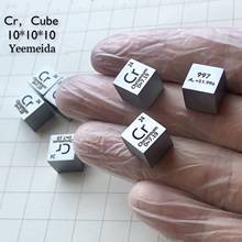 Cubo de 10mm da tabela periódica esculpida pura do elemento do cr do cromo da pureza alta 99.7 2024 - compre barato