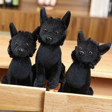 Quente novo 1pc 22cm adorável pelúcia cão preto brinquedos animais de pelúcia bonecas brinquedo de pelúcia do cão kawaii doft crianças presente 2024 - compre barato