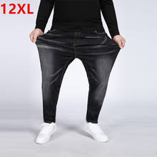 Fashion 12XL 10XL 8XL 6XL Men's Casual Autumn Denim Cotton Hip Hop Loose Work high quality Long Trousers Mens Jeans Pants 2024 - buy cheap