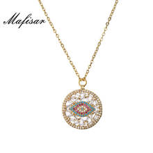 Mafisar Unique Design Gold/Silver Color Evil Eye Necklace For Women Girl Fashion Crystal CZ Pendant Necklace Femme Bijoux 2024 - buy cheap