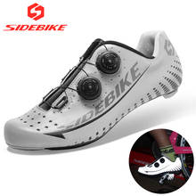 Reflectiv de carbono ultraleve 3m sidebike006 sapatos de ciclismo, sapatos de bicicleta de corrida automáticos, tênis esportivo para ciclismo de estrada 2024 - compre barato