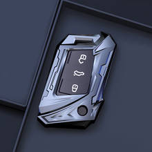 Чехол для автомобильного ключа с дистанционным управлением из цинкового сплава чехол для Volkswagen VW Golf 7 MK7 Tiguan Touran 2017 для Skoda Octavia A7 Seat Leon Ibiza 2024 - купить недорого