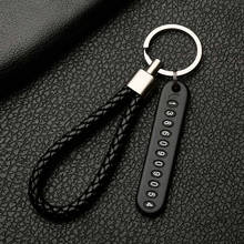 Car Key Chain Anti-lost Phone Number Plate Car Keychain Pendant Auto Vehicle Phone Number Card Key Ring Decoration 2024 - buy cheap