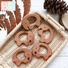 1pc Baby Wooden Teether Elephant Pacifier Clip Chain Pendant Beech Wooden Rodent Blank Children'S Goods Toys Newborn Nurse Gifts 2024 - buy cheap
