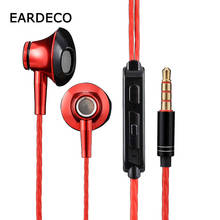 EARDECO Wired Headphones In-ear Earphone Headphone 3.5mm Earbuds Stereo Metal Headset Mobile Phone Earphones Bass Music Headsets 2024 - buy cheap