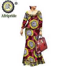 Vestido africano 2019 para mulheres, vestido de algodão puro, estampa de ancara bazin rico, vestido de cera, batik, personalizado íntimo s1825074 2024 - compre barato