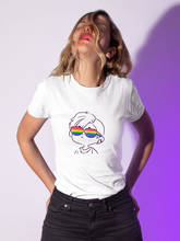 Ropa LGBT de gran tamaño para mujer, camiseta Vintage Kawaii de estética, Top de mujer de gran tamaño, camiseta de calle 2020 2024 - compra barato