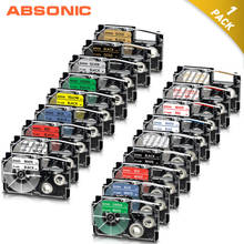 Absonic-fabricante de etiquetas de 6mm, cinta de cartucho de Cassette para impresora Casio XR-6X, XR6WE, XR-6RD, XR, 6YW, KL-60, KL-HD1 2024 - compra barato