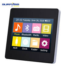 Mini reproductor de música con pantalla táctil de 3,5 pulgadas, Sistema de música de fondo estéreo, amplificador de pared Bluetooth para uso doméstico 2024 - compra barato
