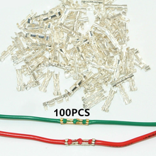 Tab terminal em forma de u 100 peças, conectores de terminal frio 0.3-mm2 conexão de fio elétrico 2024 - compre barato