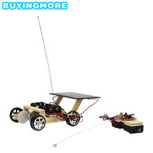 Carro de brinquedo solar rc de madeira, kit de montagem de brinquedos para crianças, kits educativos, faça você mesmo, modelo de carro, modelagem, pode ser elétrico, amigos, presentes 2024 - compre barato