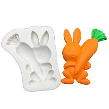 Rabbit Carrot Easter Silicone Sugarcraft Mold Chocolate Cupcake Baking Fondant Cake Decorating Tools 2024 - buy cheap