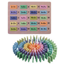 Bloques de dominó Montessori, juguetes educativos de matemáticas, madera para edades tempranas 2024 - compra barato