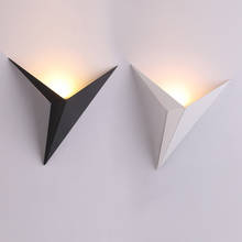 Triângulo luz de parede moderno criativo 3w minimalista nordic led lâmpadas parede para sala estar lâmpada cabeceira casa decroation AC85-265V 2024 - compre barato