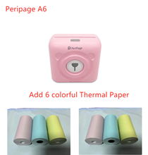 PeriPage A6 Portable Thermal Bluetooth Printer Mini Photo Pictures Printer For Mobile Android iOS Phone 58mm Pocket printer 2024 - buy cheap