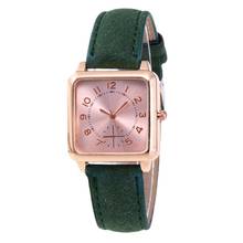 Women Watches New Faux Leather Strap Square Dial Arabic Number Analog Quartz Wrist Watch Female Ladies Quartz Clock Wristwatches 2024 - buy cheap
