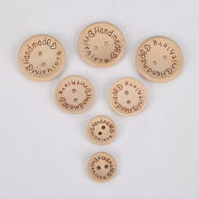 50Pcs/Lot Wooden Buttons For Clothing Decoration Wedding Decor Handmade Letter Love DIY Crafts Scrapbooking  Sewing Accessories 2024 - buy cheap