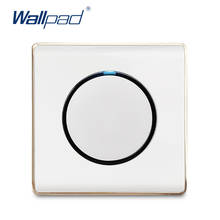 Wallpad-Interruptor de luz de pared de 1 entrada y 1 vía, Panel de PC blanco con indicador LED, clic aleatorio, para el hogar 2024 - compra barato