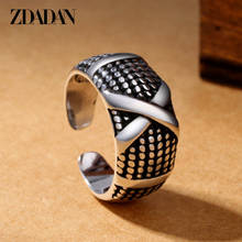 Zdadan 925 prata esterlina thai anel de prata feminino unissex aberto ajustável anel de jóias presente de festa 2024 - compre barato